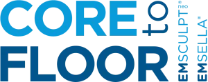 Core to Floor logo for Emsculpt NEO and EMSELLA treatments.